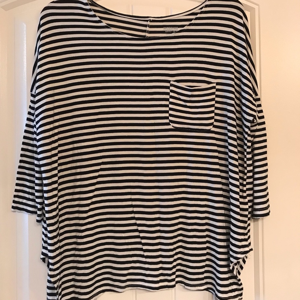 Black and White Striped Shirt